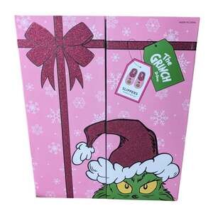 NIB 2026 The Grinch Pink Slippers Gift Box size S/M 5 6 7
